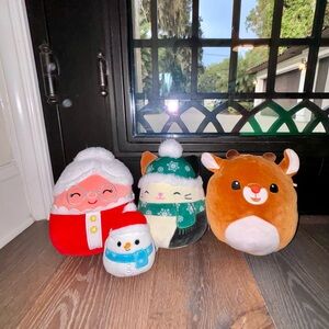 Festive Christmas themed Squishmallow Friends